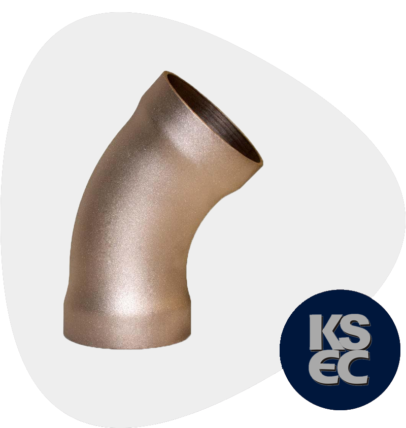 Cupro Nickel Butt weld 45° Long Radius Elbow