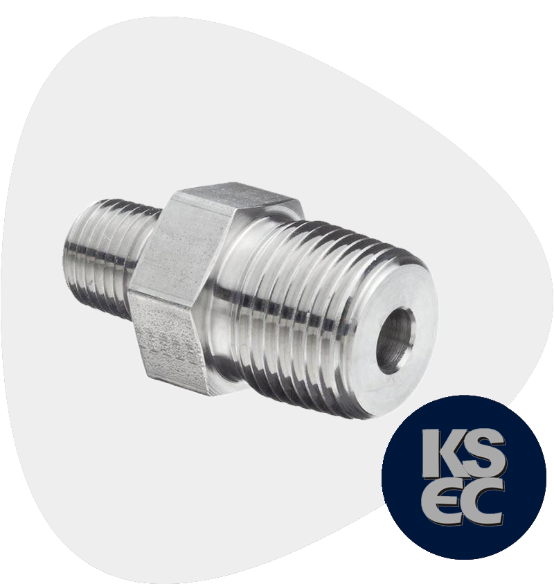 Duplex/Super Duplex Steel Forged Threaded Hex Nipple