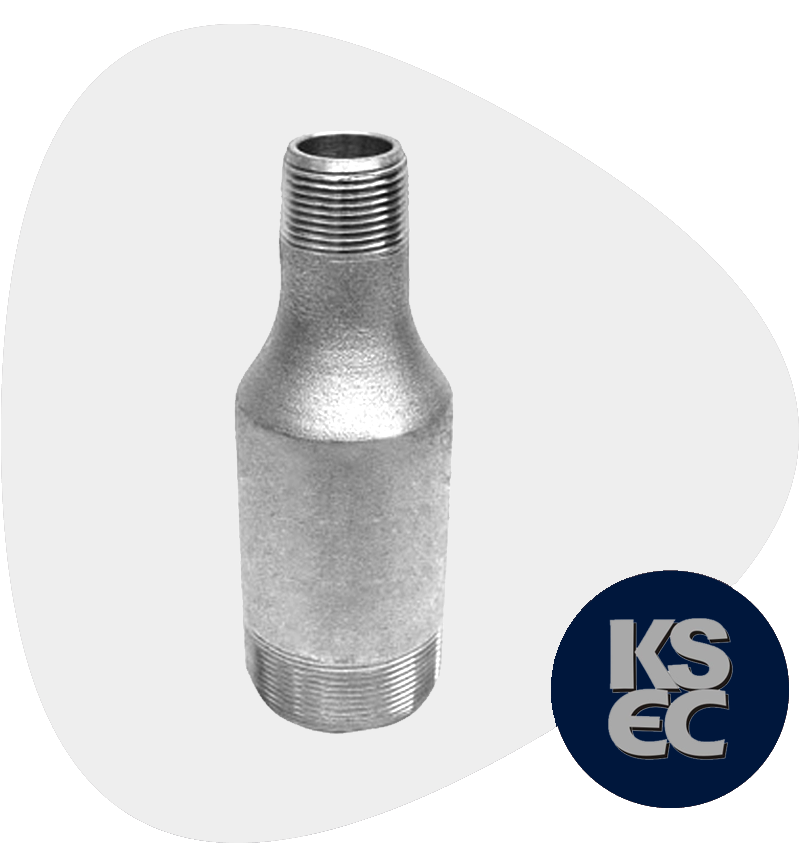 Duplex/Super Duplex Steel Forged Threaded Swage Nipple