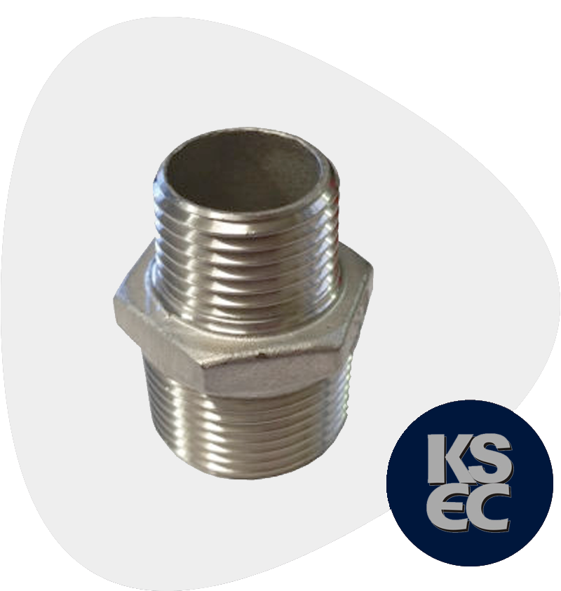 High Nickel Alloy Forged Threaded Hex Nipple
