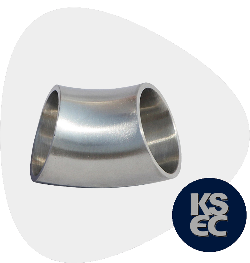 High Nickel Alloy Buttweld 45° Long Radius Elbow