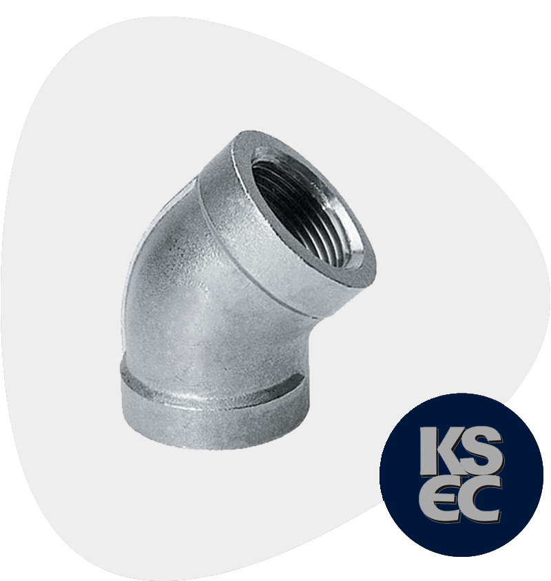 Stainless Steel Forged Threaded 45° Elbow