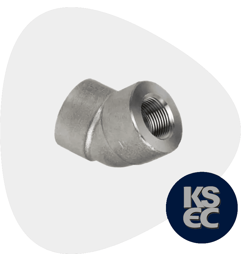 Alloy Steel Threaded 45 Deg Elbow